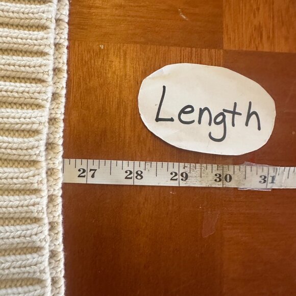 Brandy Melville Beige Knit American Flag Sweater Size S Cotton - Picture 4 of 7